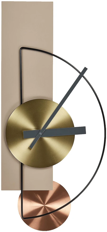 Beliani Sieninis laikrodis CEVINS 31 cm metalinis smėlio spalvos