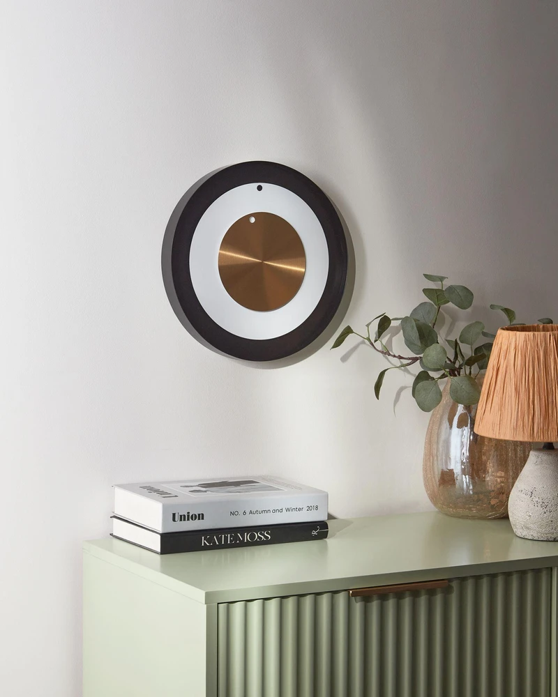 Beliani Sieninis laikrodis CLUSES 30 cm metalinis juodas