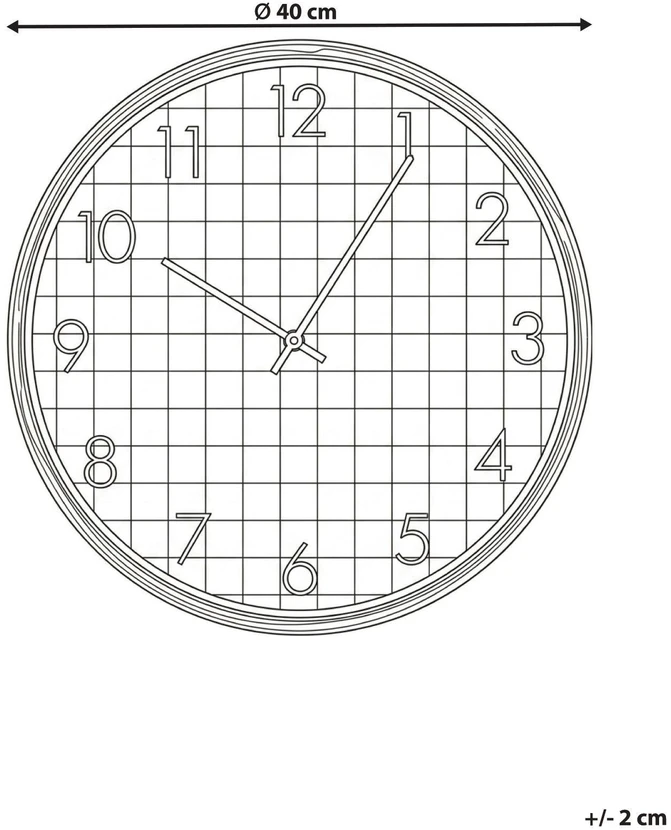 Beliani Sieninis laikrodis CREUSE, 40 cm, baltas