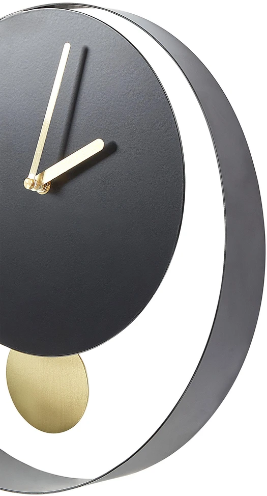Beliani Sieninis laikrodis MAGLAND 30 cm metalinis juodas