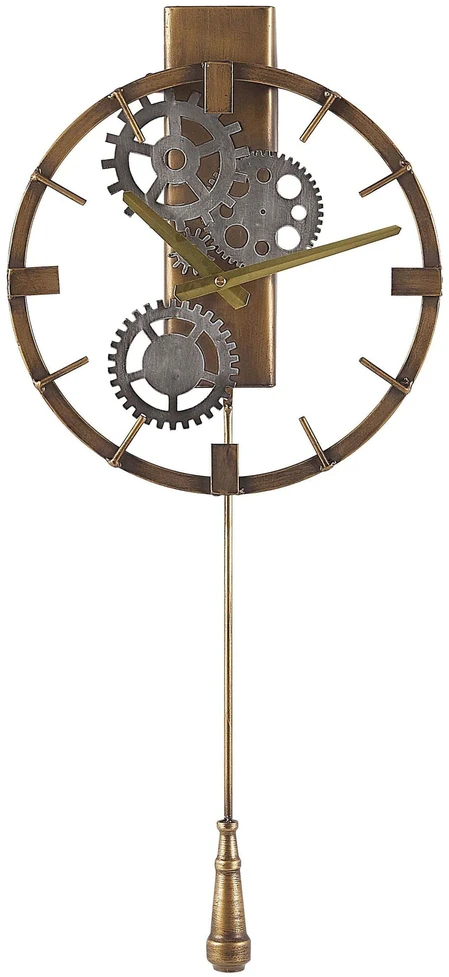 Beliani Sieninis laikrodis MARCOTE 30 cm metalinis auksinis