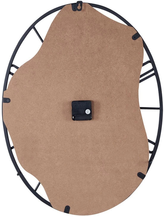 Beliani Sieninis laikrodis MEYNES 46 cm metalinis juodas