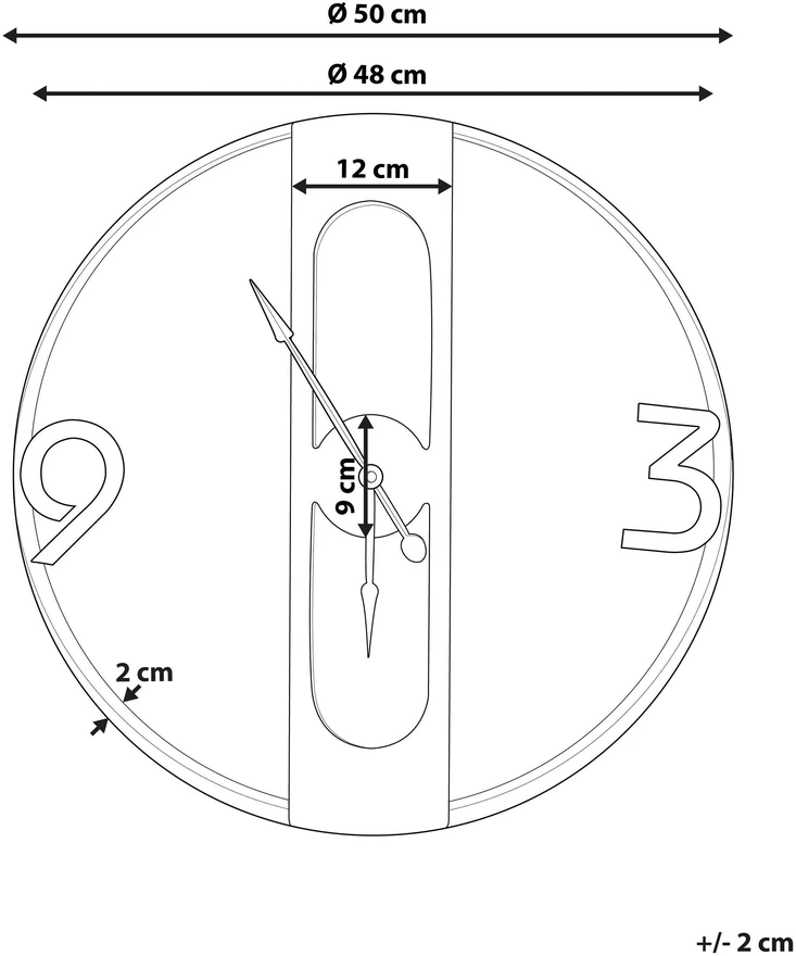 Beliani Sieninis laikrodis MULHOUSE 50 cm, rudas