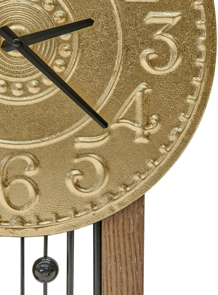 Beliani Sieninis laikrodis NOBELIUM 36 cm metalinis auksinis