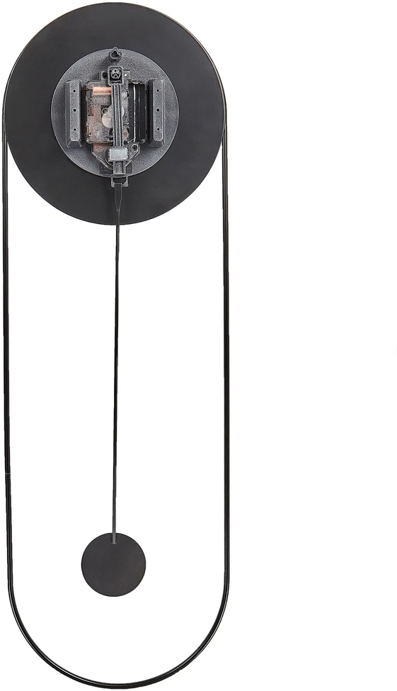Beliani Sieninis laikrodis SALVAN 20 cm metalinis juodas