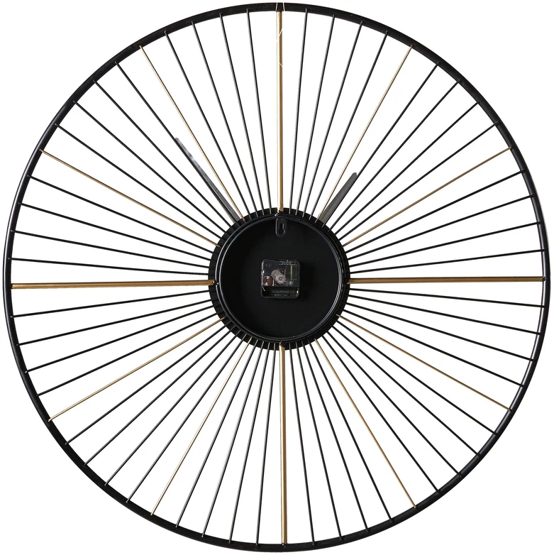 Beliani Sieninis laikrodis SAZAIS 80 cm, metalinis, juodas
