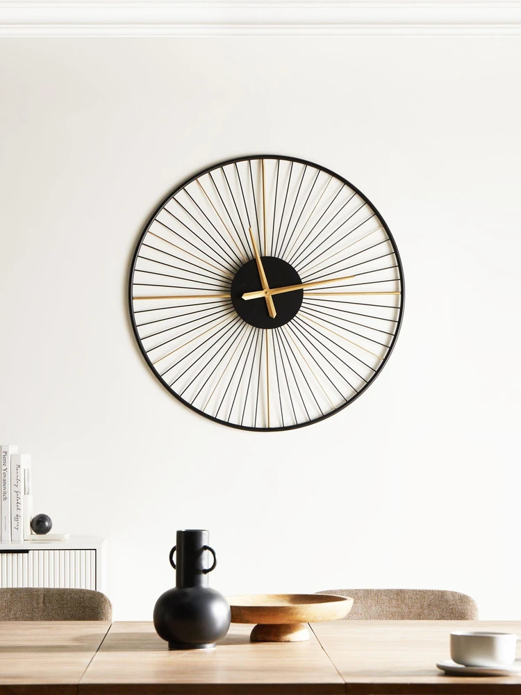Beliani Sieninis laikrodis SAZAIS 80 cm, metalinis, juodas