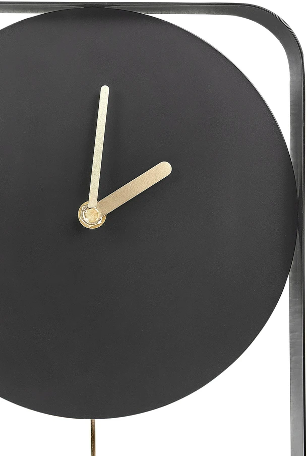 Beliani Sieninis laikrodis SERVOZ 21 cm metalinis juodas