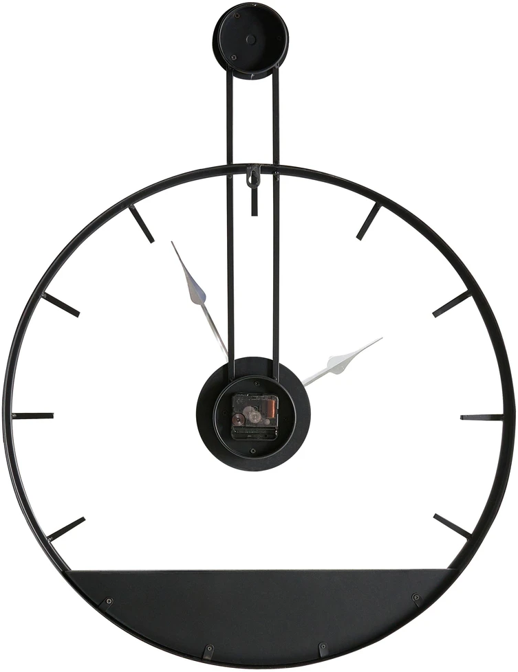 Beliani Sieninis laikrodis TAUGON, 60 cm, metalas, juodas