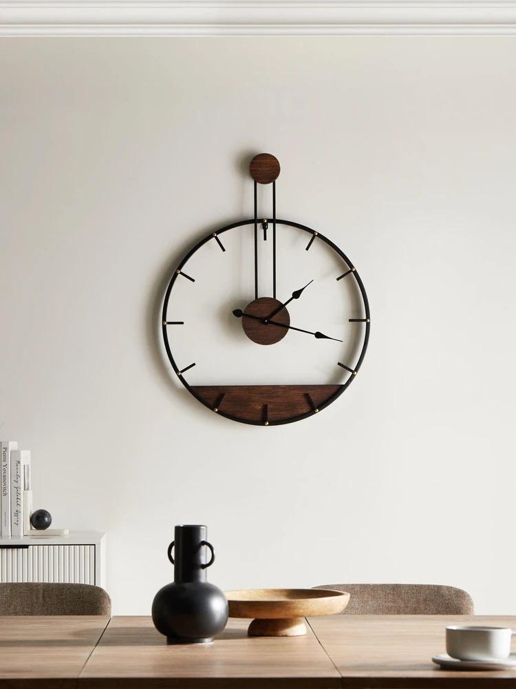 Beliani Sieninis laikrodis TAUGON, 60 cm, metalas, juodas