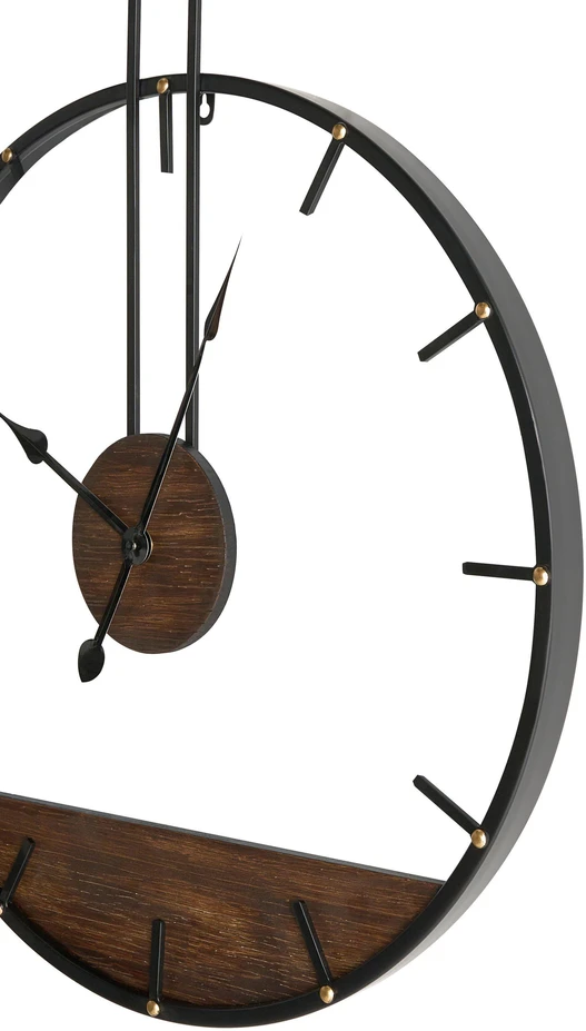 Beliani Sieninis laikrodis TAUGON, 60 cm, metalas, juodas