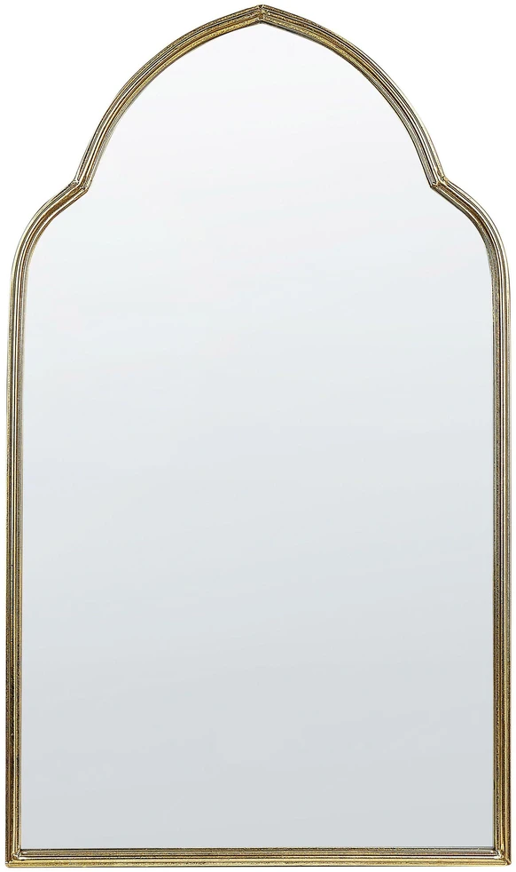 Beliani Sieninis veidrodis ACONCHI 58x100 cm metalinis auksinis