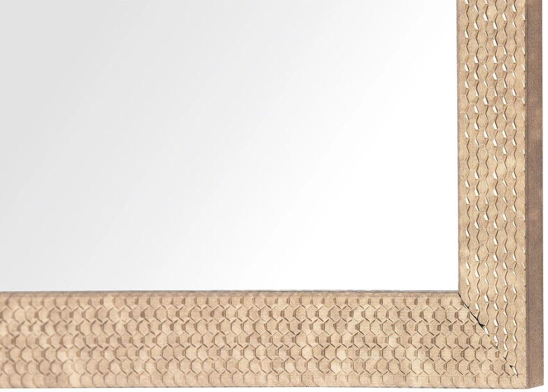 Beliani Sieninis veidrodis AJACCIO 50x130 cm žalvario spalvos