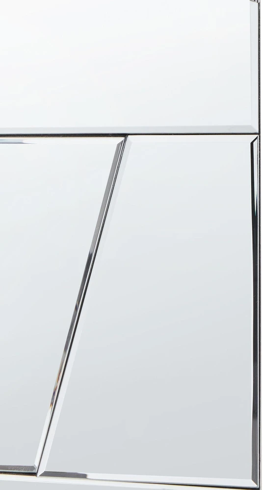 Beliani Sieninis veidrodis ANCEMONT 80 cm 80 cm sidabrinės spalvos