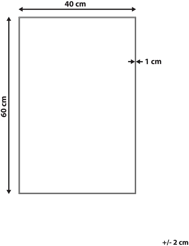 Beliani Sieninis veidrodis ANGERS 40 cm 60 cm Sidabrinis