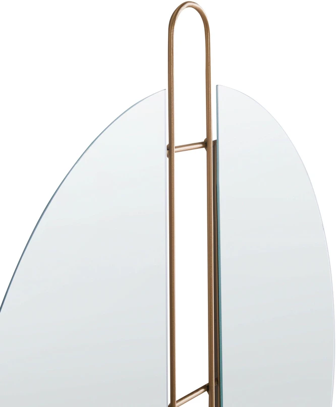 Beliani Sieninis veidrodis ATTIN 52 cm 65 cm auksinis