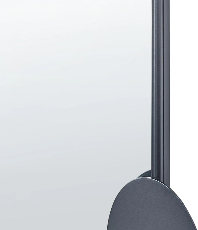 Beliani Sieninis veidrodis AULON 69 cm 80 cm metalas juodas