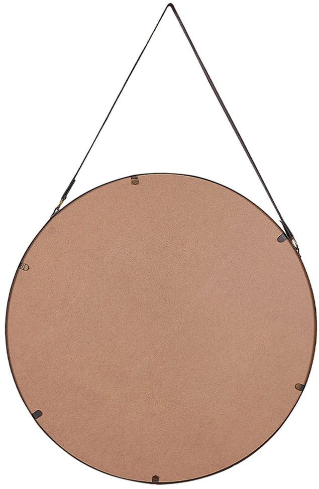 Beliani Sieninis veidrodis AUTUN 60 cm metalinis auksinis