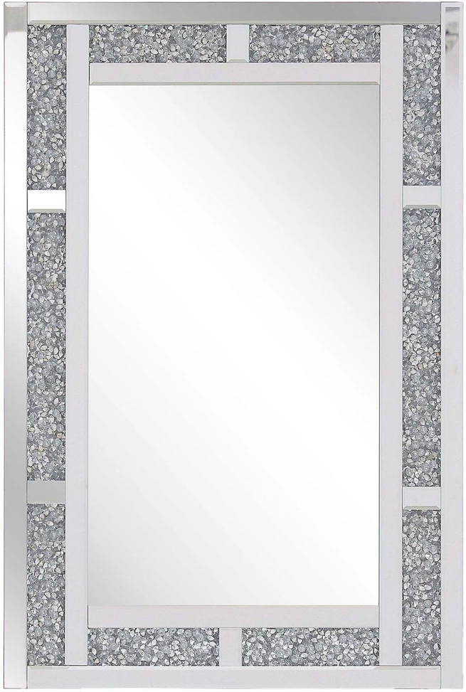 Beliani Sieninis veidrodis AVRILLE 60 cm 90 cm sidabrinės spalvos
