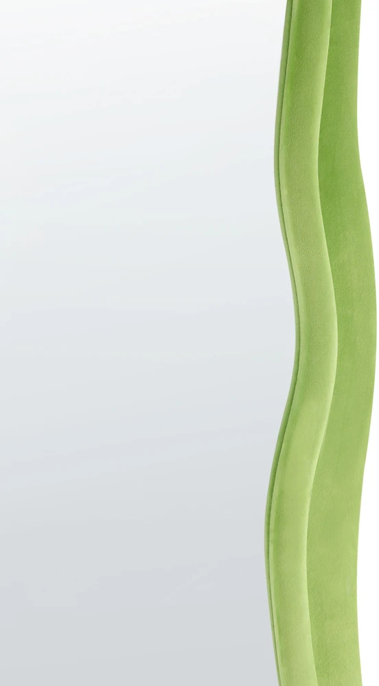 Beliani Sieninis veidrodis BEAUNE, 56 × 160 cm, žalias veliūras