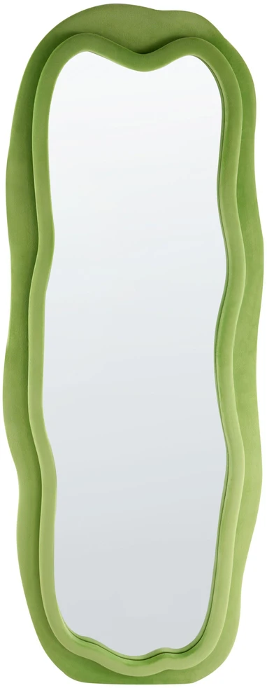 Beliani Sieninis veidrodis BEAUNE, 56 × 160 cm, žalias veliūras