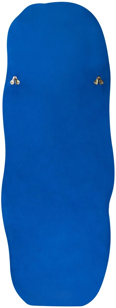 Beliani Sieninis veidrodis BEAUNE 56 cm 160 cm, veliūras, mėlyna spalva