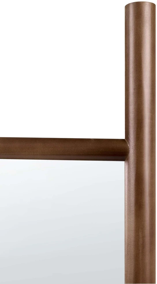 Beliani Sieninis veidrodis BELLEAU 52 × 190 cm, tamsiai rudas