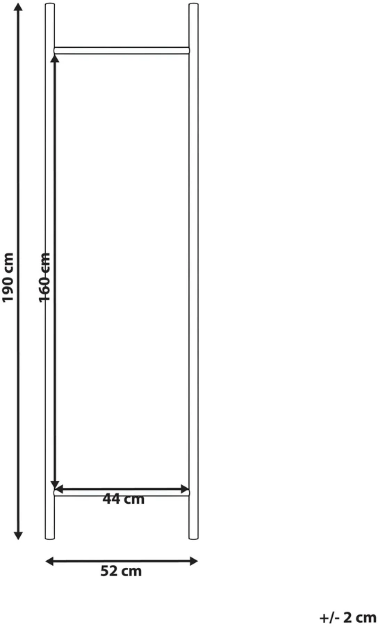 Beliani Sieninis veidrodis BELLEAU 52 × 190 cm, tamsiai rudas