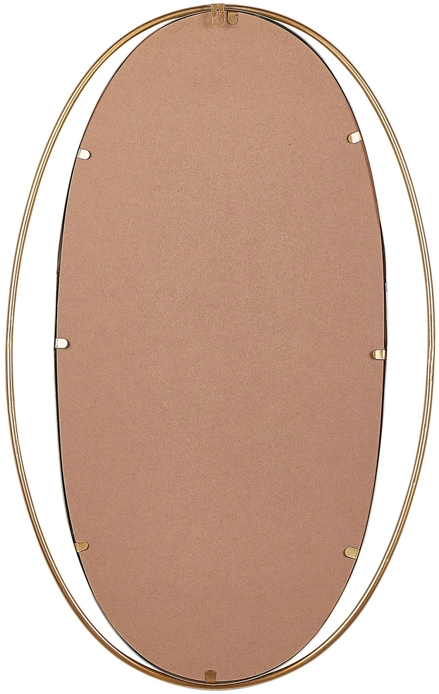 Beliani Sieninis veidrodis BESSON 55 cm 90 cm metalinis, auksinis