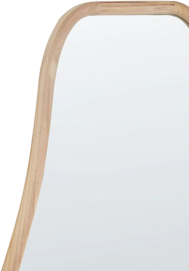 Beliani Sieninis veidrodis BIOLLET 80 cm 180 cm Paulownijos mediena natūralus