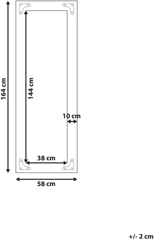 Beliani Sieninis veidrodis BLOSVILLE 58 cm 164 cm Eglės mediena Rudas