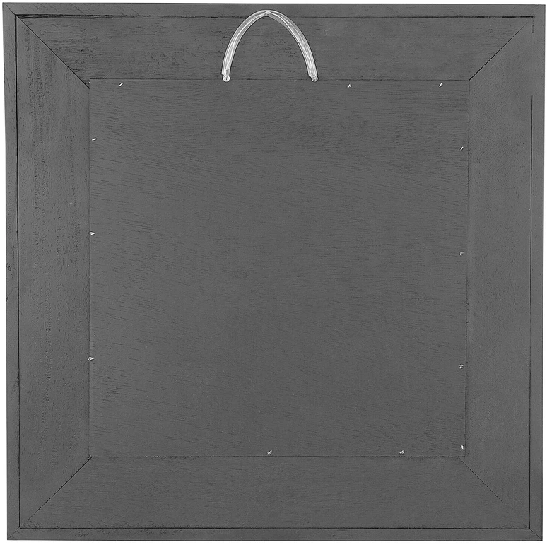 Beliani Sieninis veidrodis BOISE 60 cm x 60 cm tamsiai rudas tikmedžio masyvas