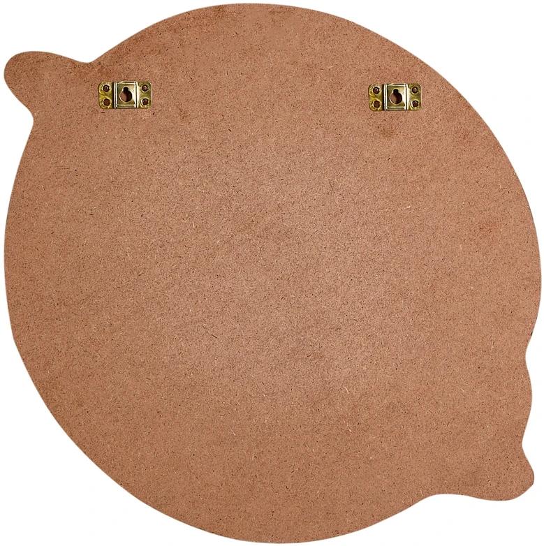 Beliani Sieninis veidrodis BORITI 51 cm 40 cm medvilnė baltas