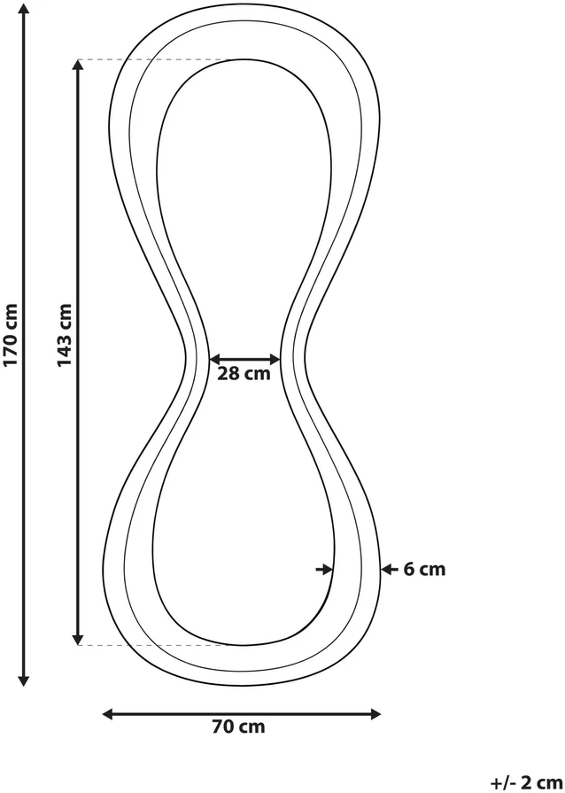 Beliani Sieninis veidrodis BOURGES, 70 × 170 cm, rudas