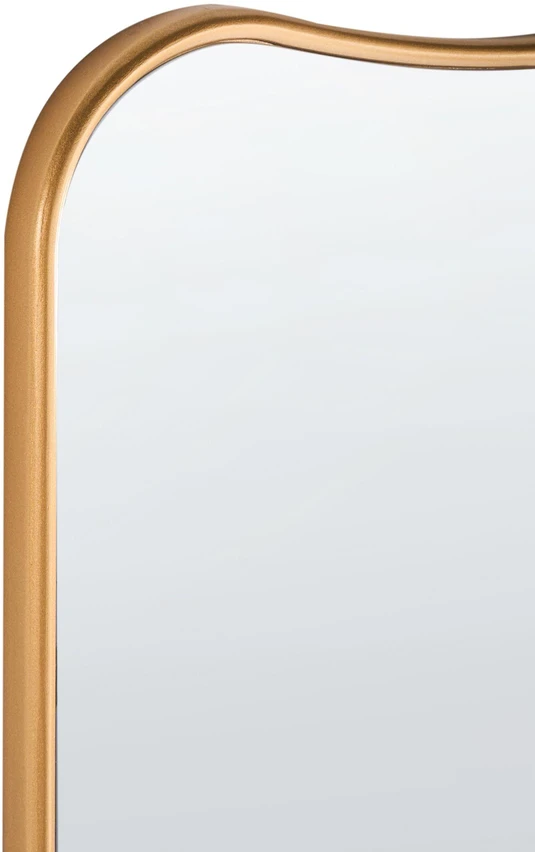 Beliani Sieninis veidrodis BRIEUC 50 cm 160 cm auksinis