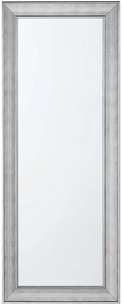 Beliani Sieninis veidrodis BUBRY 50 cm 130 cm sidabrinis