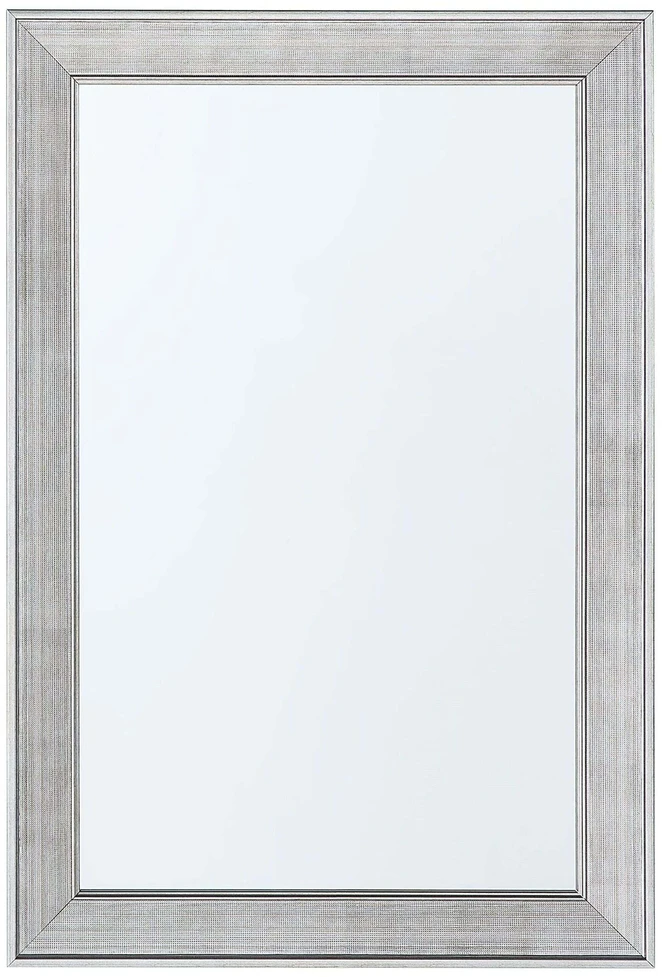 Beliani Sieninis veidrodis BUBRY 61 cm 91 cm sidabrinės spalvos