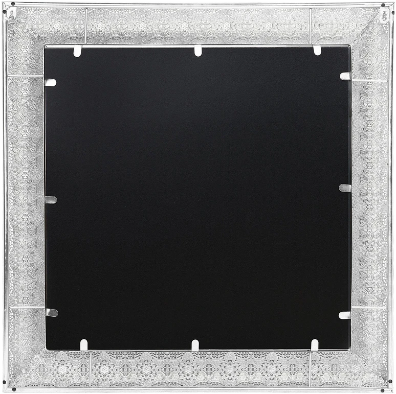 Beliani Sieninis veidrodis CAVAN 65 cm x 65 cm metalinis sidabrinis