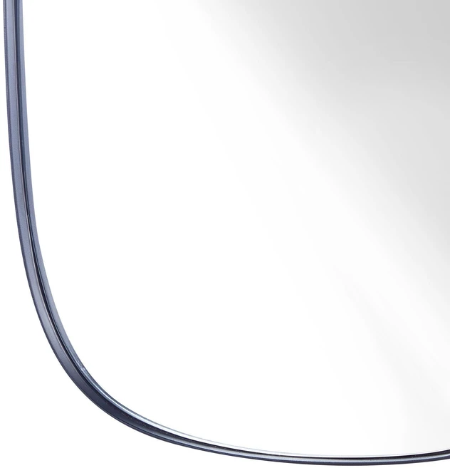 Beliani Sieninis veidrodis CERGY 39 cm 95 cm metalinis, juodas