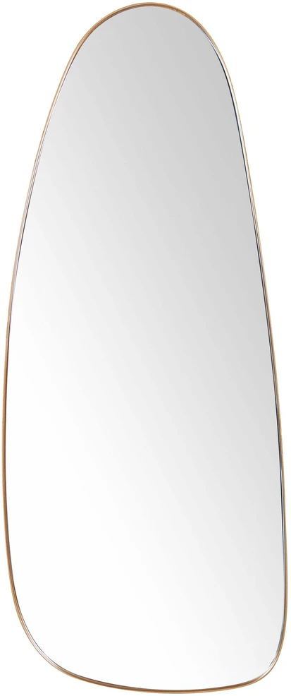 Beliani Sieninis veidrodis CERGY 39 cm 95 cm metalinis auksinis