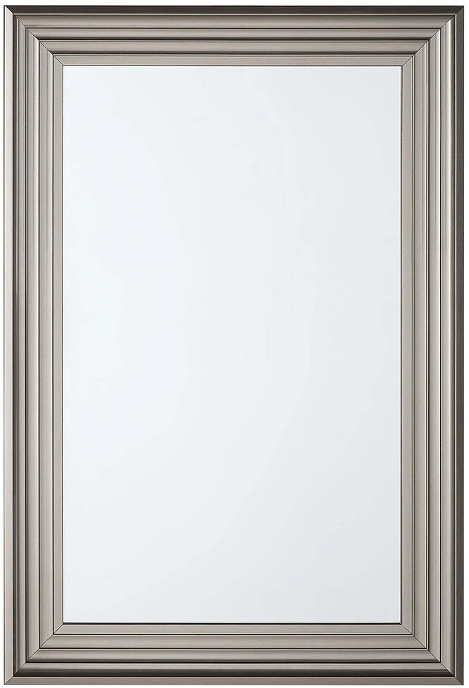 Beliani Sieninis veidrodis CHATAIN 61 cm 91 cm sidabrinis