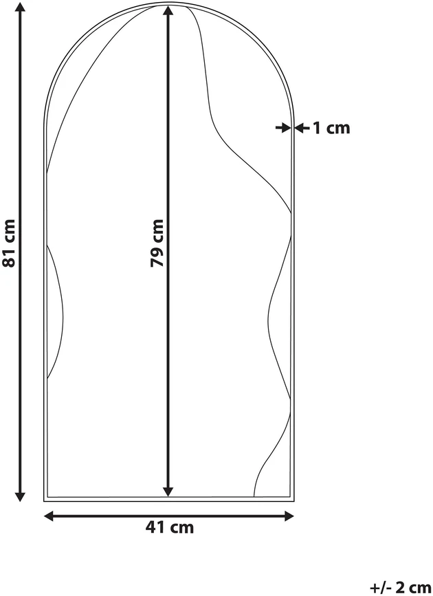 Beliani Sieninis veidrodis COLOMBIER 41 cm 81 cm metalinis auksinis
