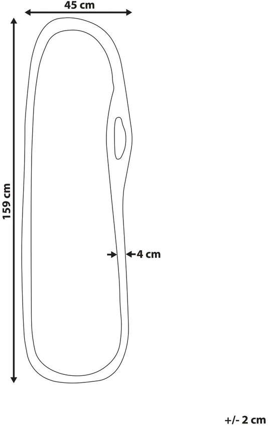Beliani Sieninis veidrodis CORBARIEU, 45 × 159 cm, paulovnijos mediena, rudas