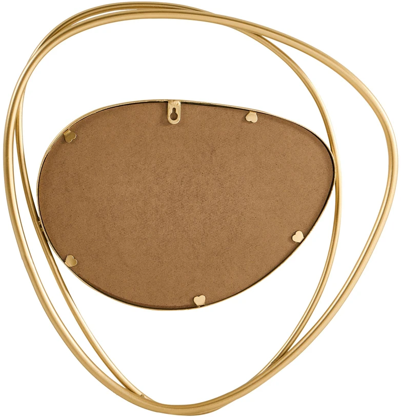 Beliani Sieninis veidrodis COURCY 50 cm x 54 cm, metalinis, auksinis