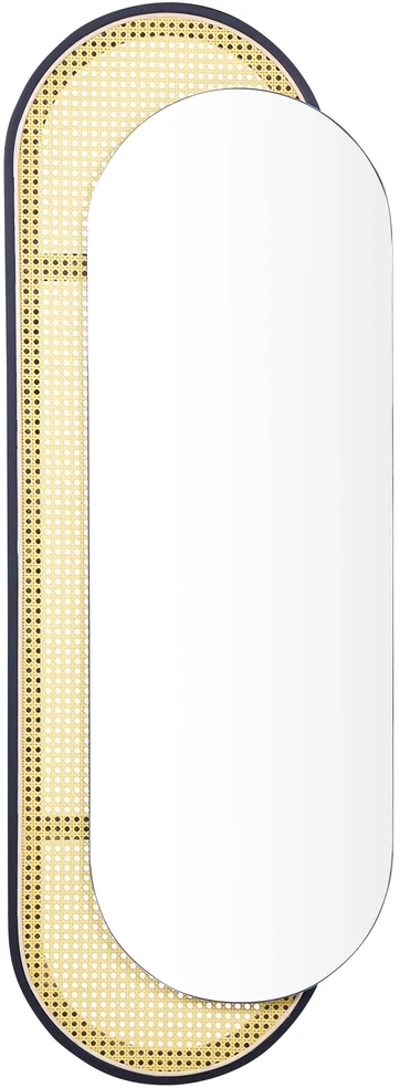 Beliani Sieninis veidrodis CREIL 51 cm 143 cm technoratano natūralus