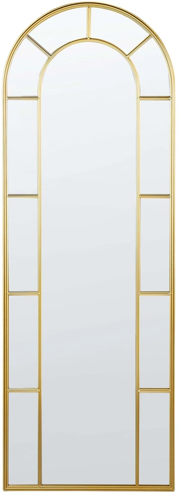 Beliani Sieninis veidrodis CROSSES 60 cm 170 cm metalinis auksinis