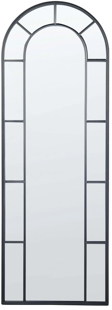 Beliani Sieninis veidrodis CROSSES 60 cm 170 cm metalinis juodas