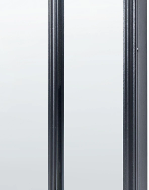 Beliani Sieninis veidrodis CROSSES 60 cm 170 cm metalinis juodas