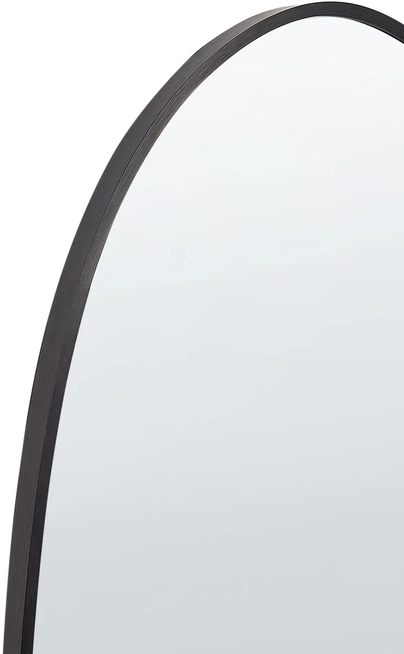 Beliani Sieninis veidrodis DARNETS 45 cm 160 cm metalinis juodas