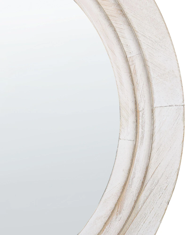 Beliani Sieninis veidrodis DELICIAS 60 cm balta